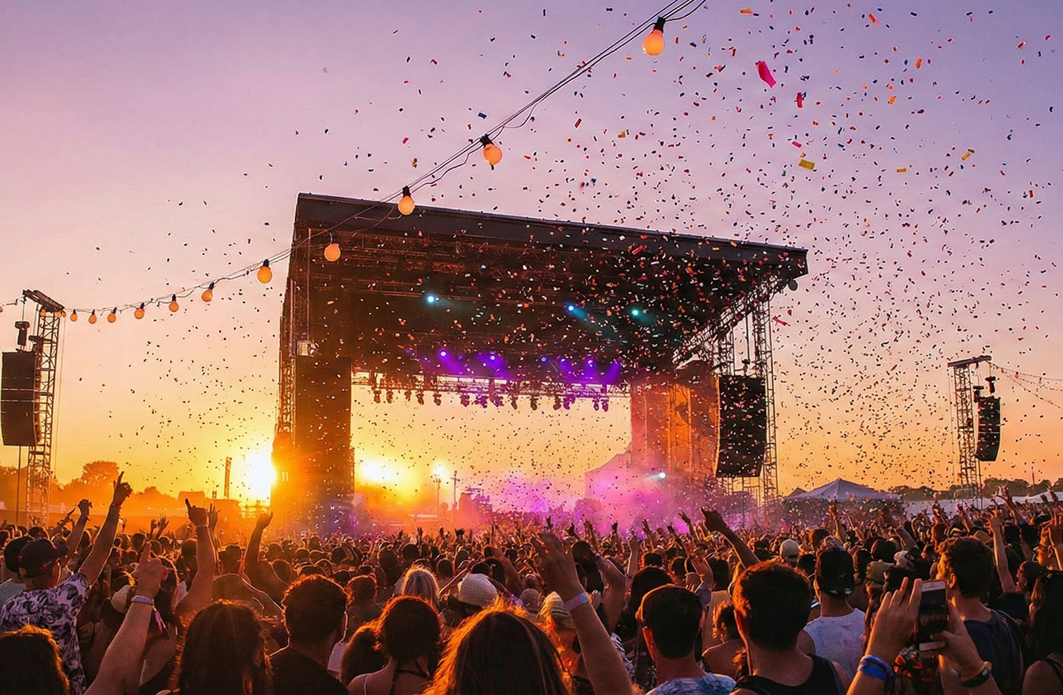 Festival with palm scanning