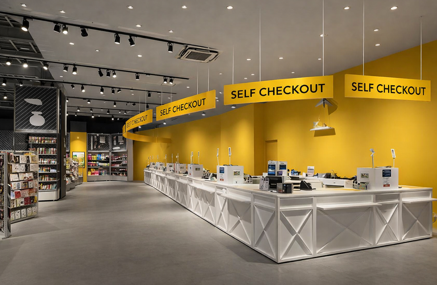 Self-checkout with palm scanning